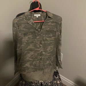 Camouflage button down shirt